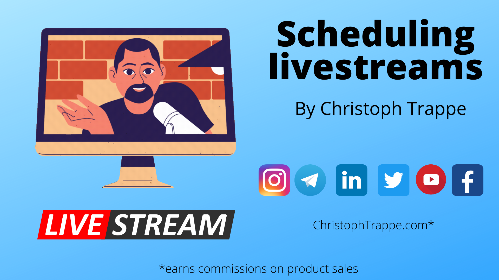 How to schedule social media livestreams to Facebook, YouTube, Twitter, LinkedIn and Instagram